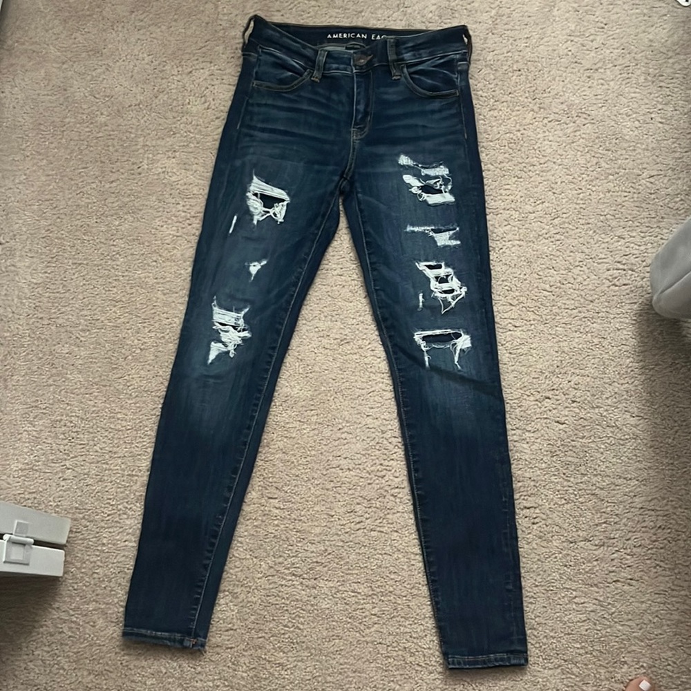 Blue American eagle jeans size 4